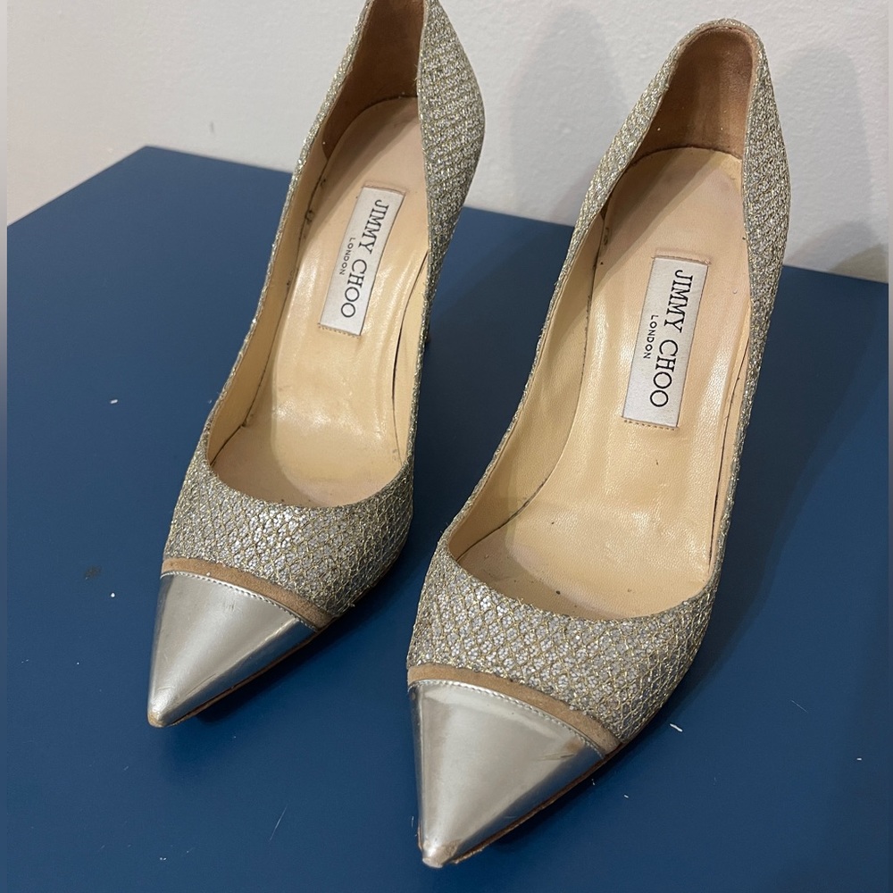 Jimmy Choo Glitter Pumps size 38 (I’m a 7.5)